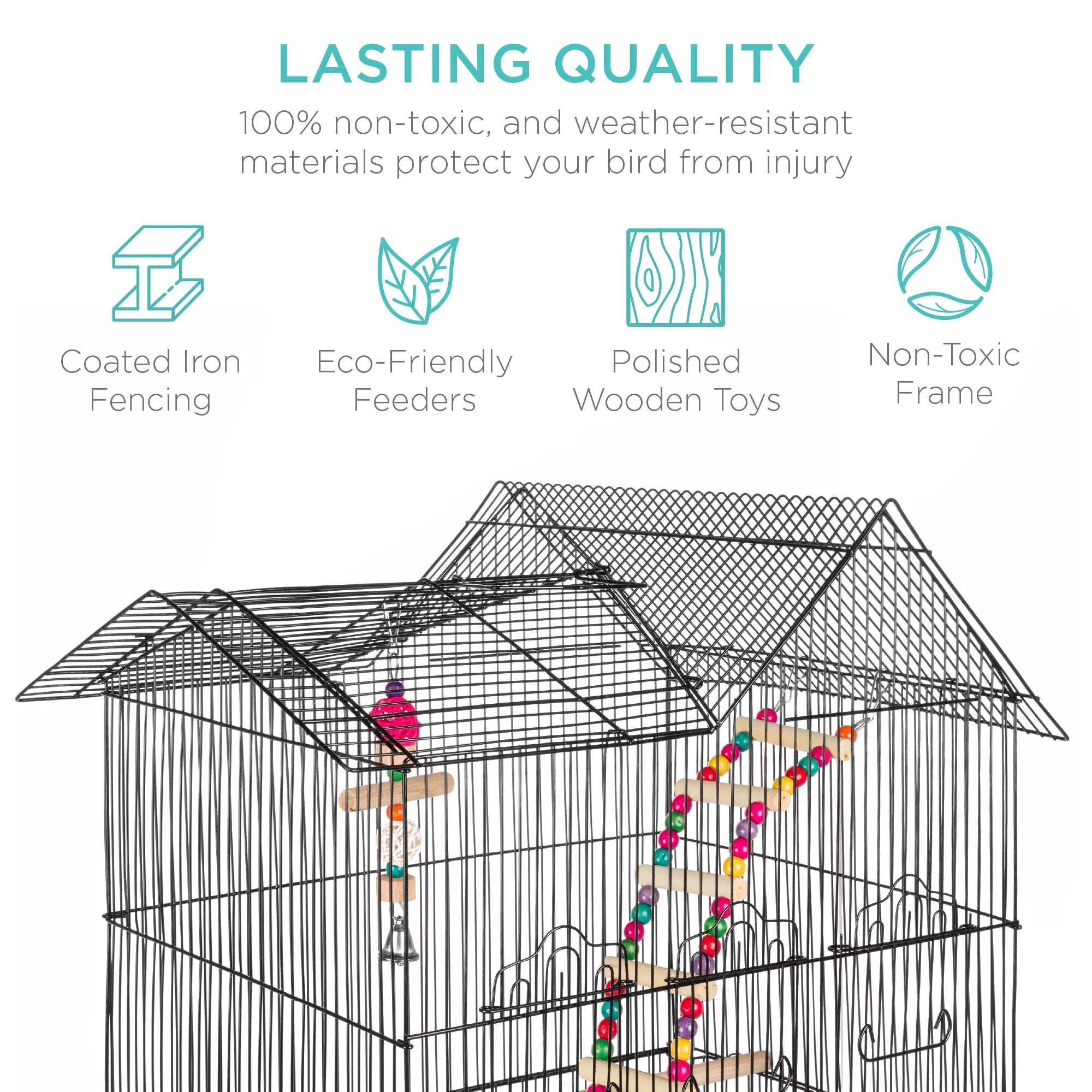 36In Indoor/Outdoor Iron Bird Cage for Parro