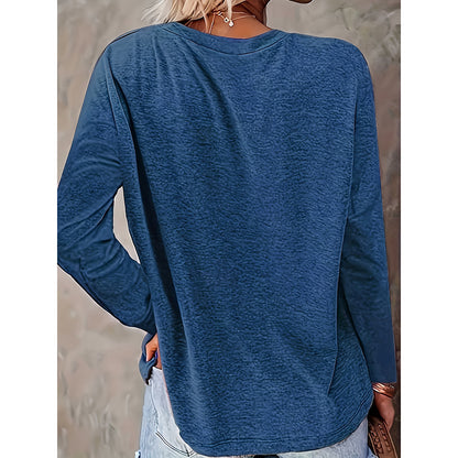 Dog Paw Love Heart Print T-Shirt For Women Long Sleeve Dog Mom Graphic Tees Tops Crewneck Shirts