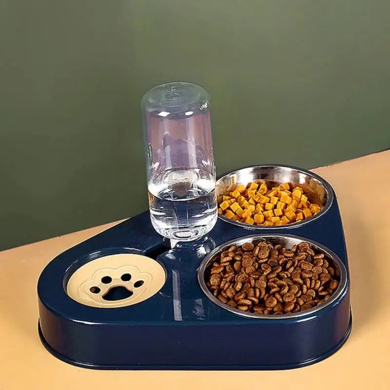 Pet Food Bowl w/ Automatic Drink Feeder
