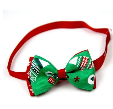 1 Pieces Cute Christmas Pet Supplies Handmade Ribbon Dog Bow Ties 8 Colors Cat Neck Tie Dog Accessories