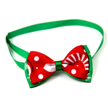 1 Pieces Cute Christmas Pet Supplies Handmade Ribbon Dog Bow Ties 8 Colors Cat Neck Tie Dog Accessories