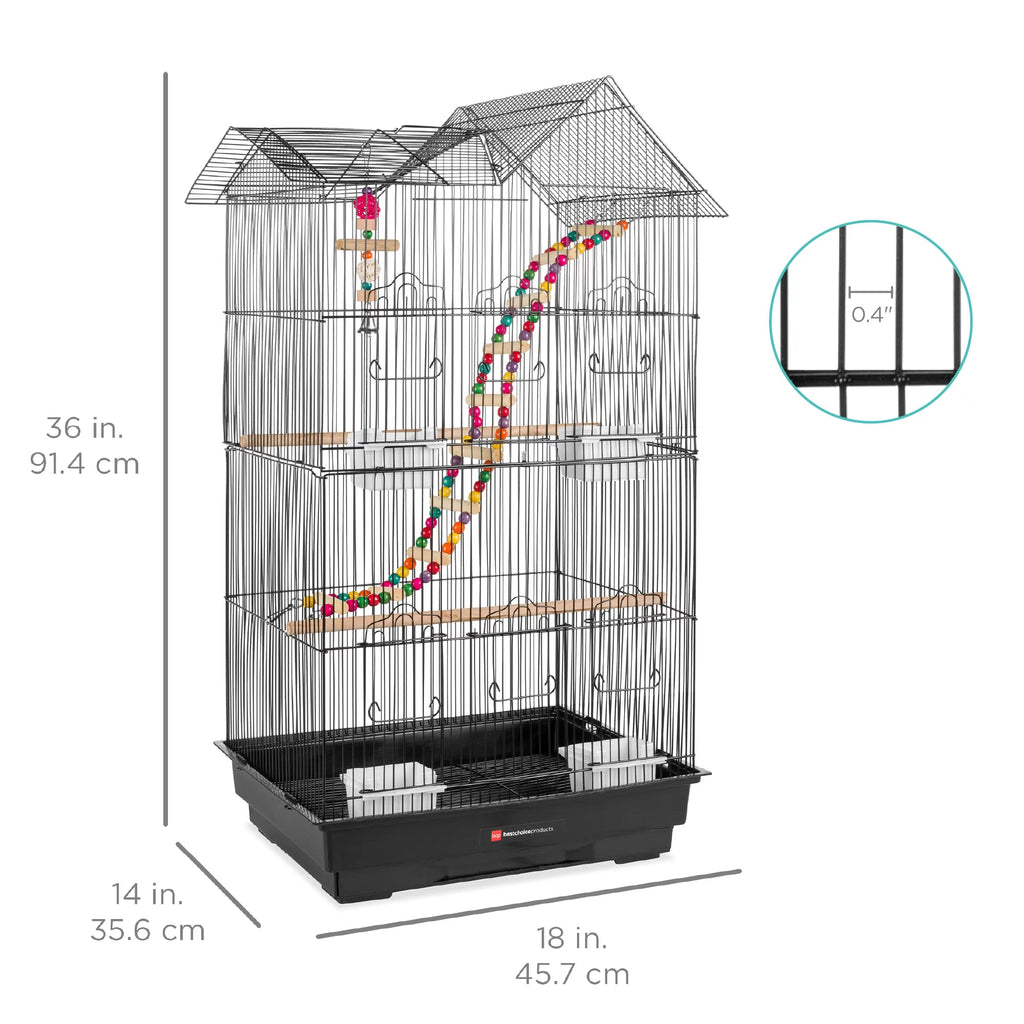 36In Indoor/Outdoor Iron Bird Cage for Parro