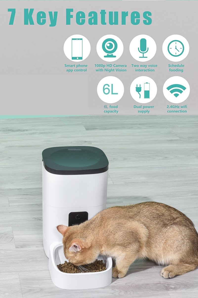 6L Automatic Pet Feeder with Camera&Wifi