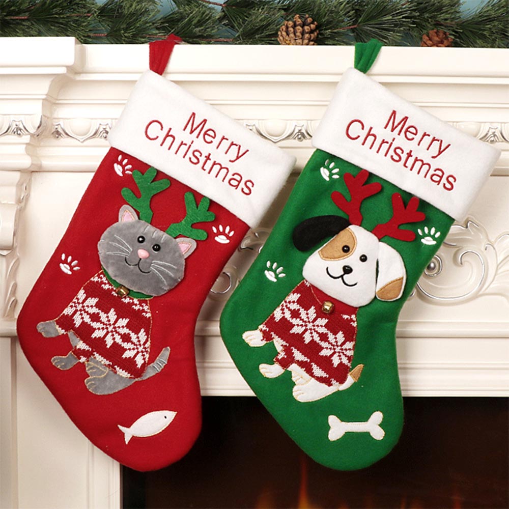 Cute Cat & Dog Christmas Stocking | NCS