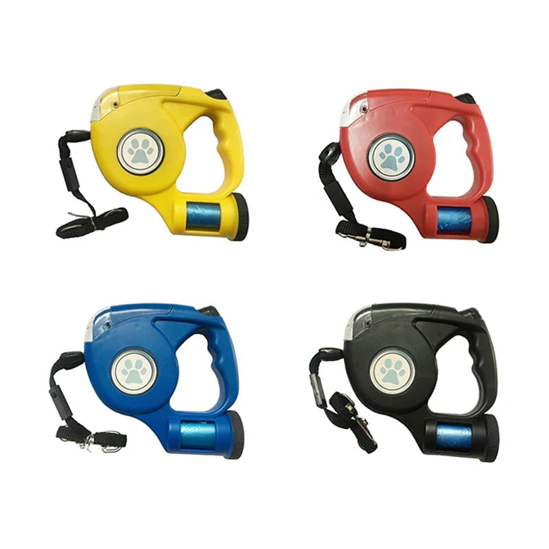 GlowGuard: LED Leash & Poop Bag Combo for Pets