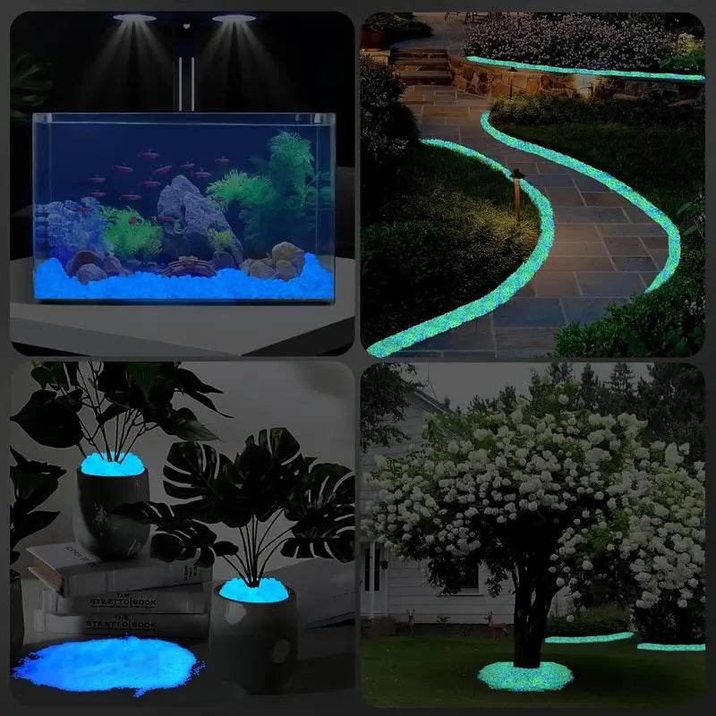 Glow in the Dark Pebbles – Luminous Stones for Garden, Path, Lawn & Aquarium Decor