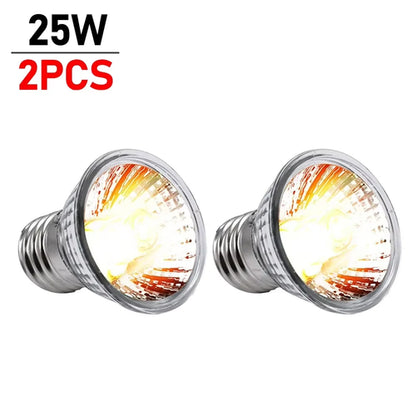 1/2/5/10PCS UVA UVB Reptile Heating Light Bulb 25/50/75W Snake Turtle