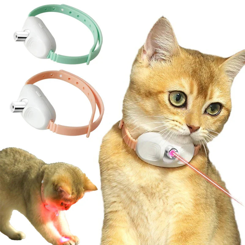 Smart Laser Cat Teaser Collar – Rechargeable Infrared Interactive Toy