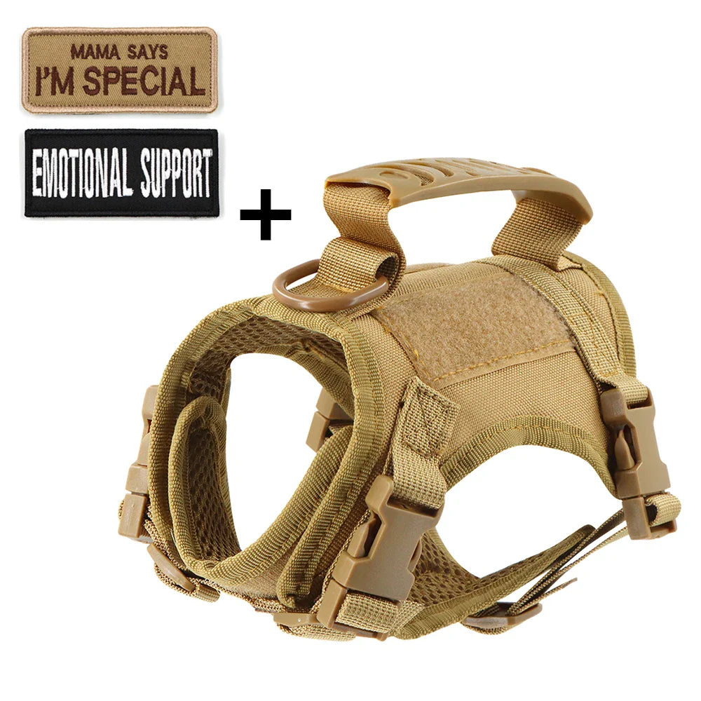Tactical Cat Harness with 2 Patches Stickers Vest Harnesses