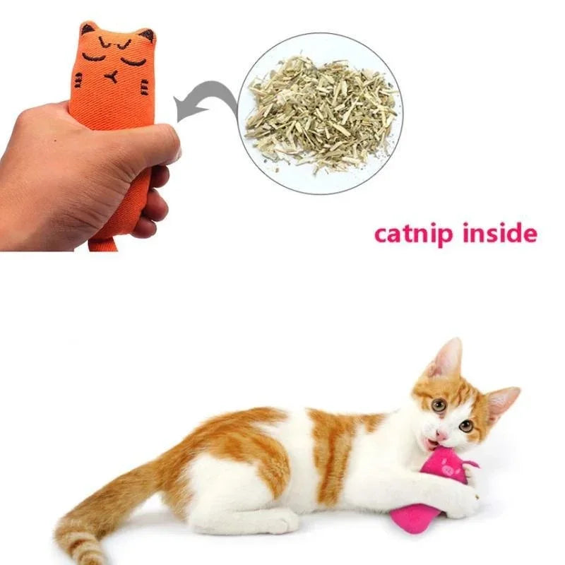Rustle Sound Catnip Plush Pillow – Cute Cat Chew & Play Toy