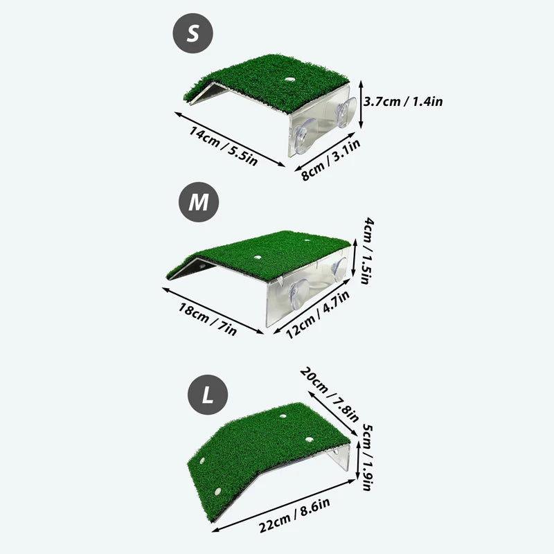 S/M/L Size Turtle Platform Float Decoration Terraces Grass Ramp