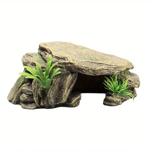 1PC Aquarium Turtle Tank Decoration Terrace Artificial Shelter Decor