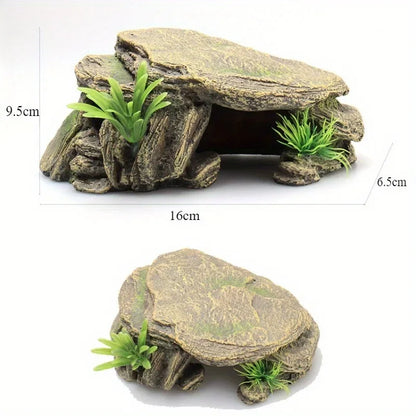 1PC Aquarium Turtle Tank Decoration Terrace Artificial Shelter Decor