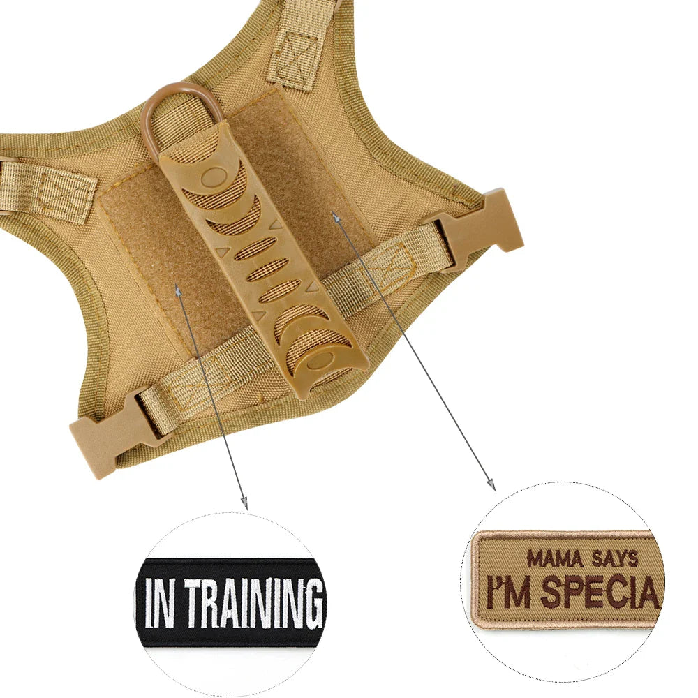 Tactical Cat Harness with 2 Patches Stickers Vest Harnesses