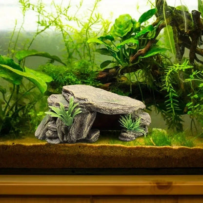 1PC Aquarium Turtle Tank Decoration Terrace Artificial Shelter Decor