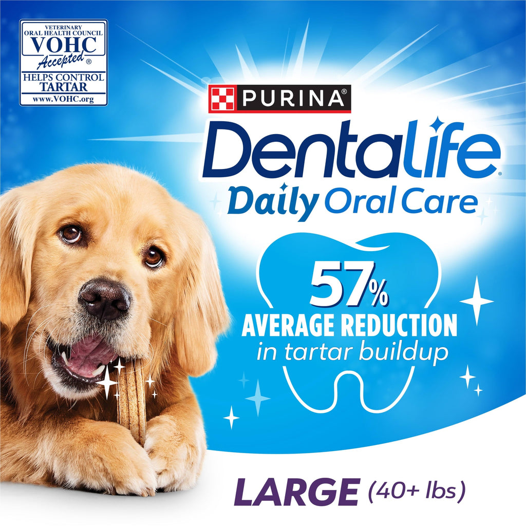 Purina  Daily Oral Care Large Dog Treats Dental Chews with Chicken