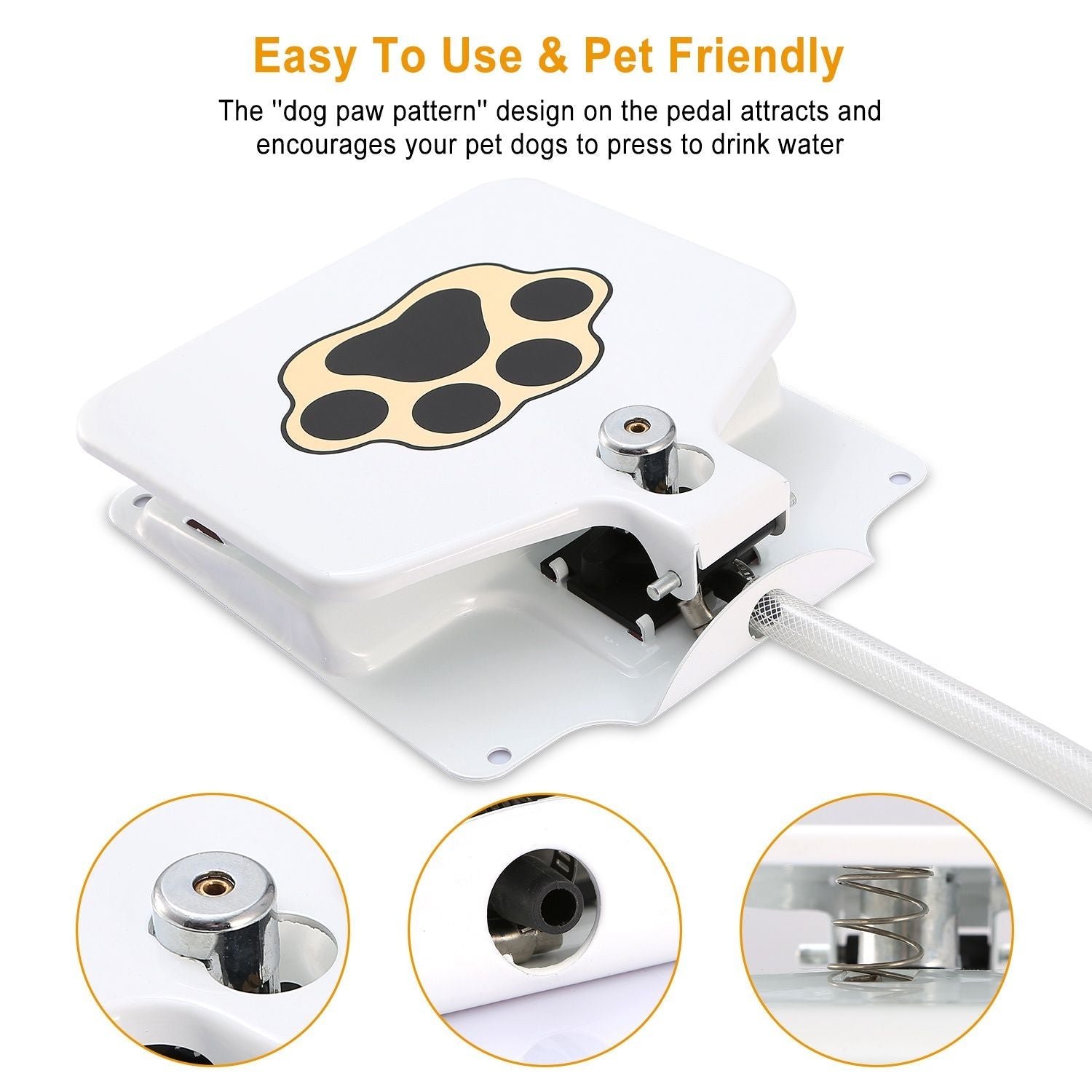 Outdoor Dog Water Fountain Step-On Activated Pet Water Dispenser