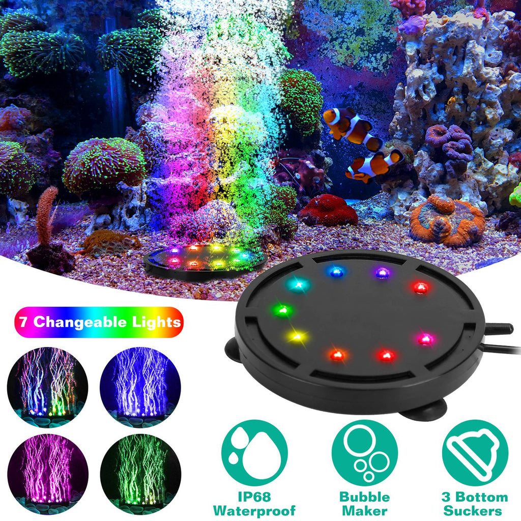 GBruno 4in LED Aquarium Air Bubble Lamp