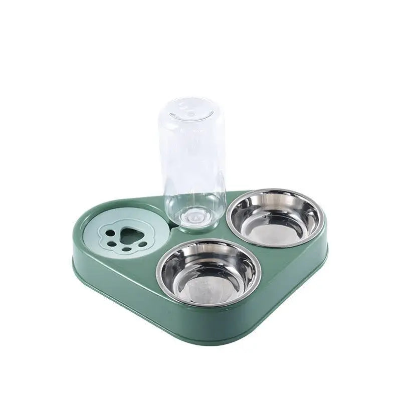 Pet Food Bowl w/ Automatic Drink Feeder