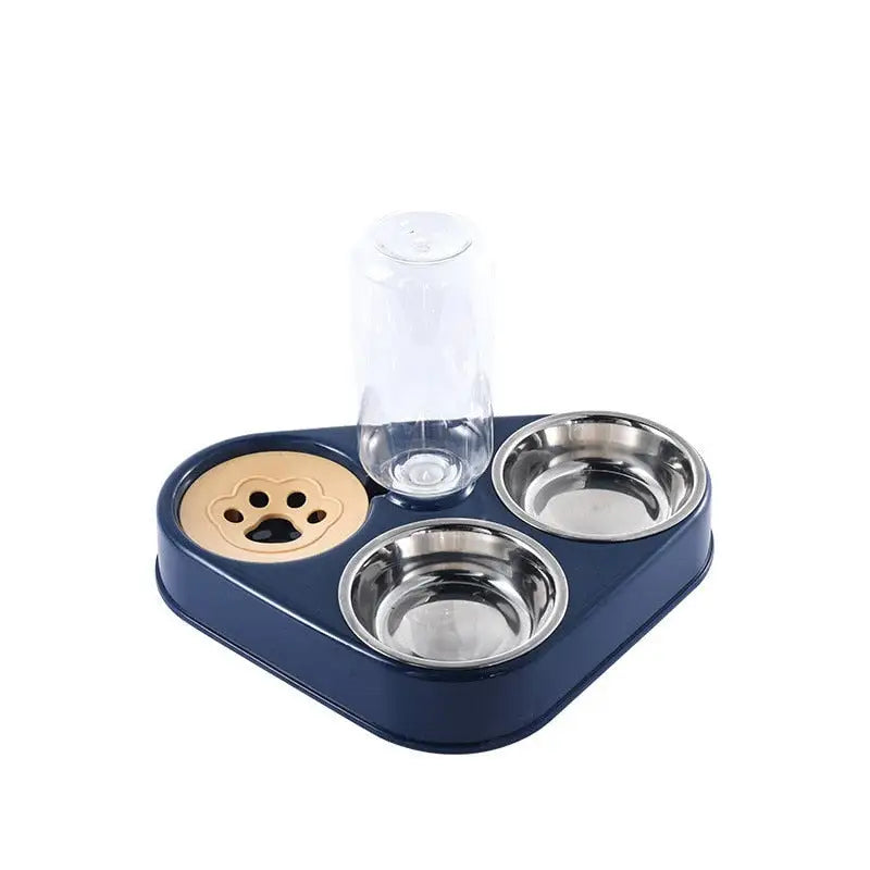 Pet Food Bowl w/ Automatic Drink Feeder