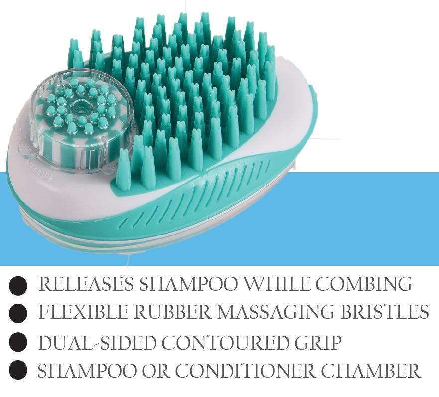 Pet Life ® 'Swasher' Shampoo Dispensing Massage and Bathing Brush